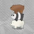 thumbnail image 5 of We Bare Bears Bear Stack Mens Lined Mesh Shorts, Silver, 2X-Large, 5 of 6