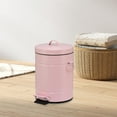 thumbnail image 6 of Garbage Bin Rubbish Bin Paper Basket with Pink Elegant Iron Design for Girls Room Dorm Office Kitchen, 6 of 9