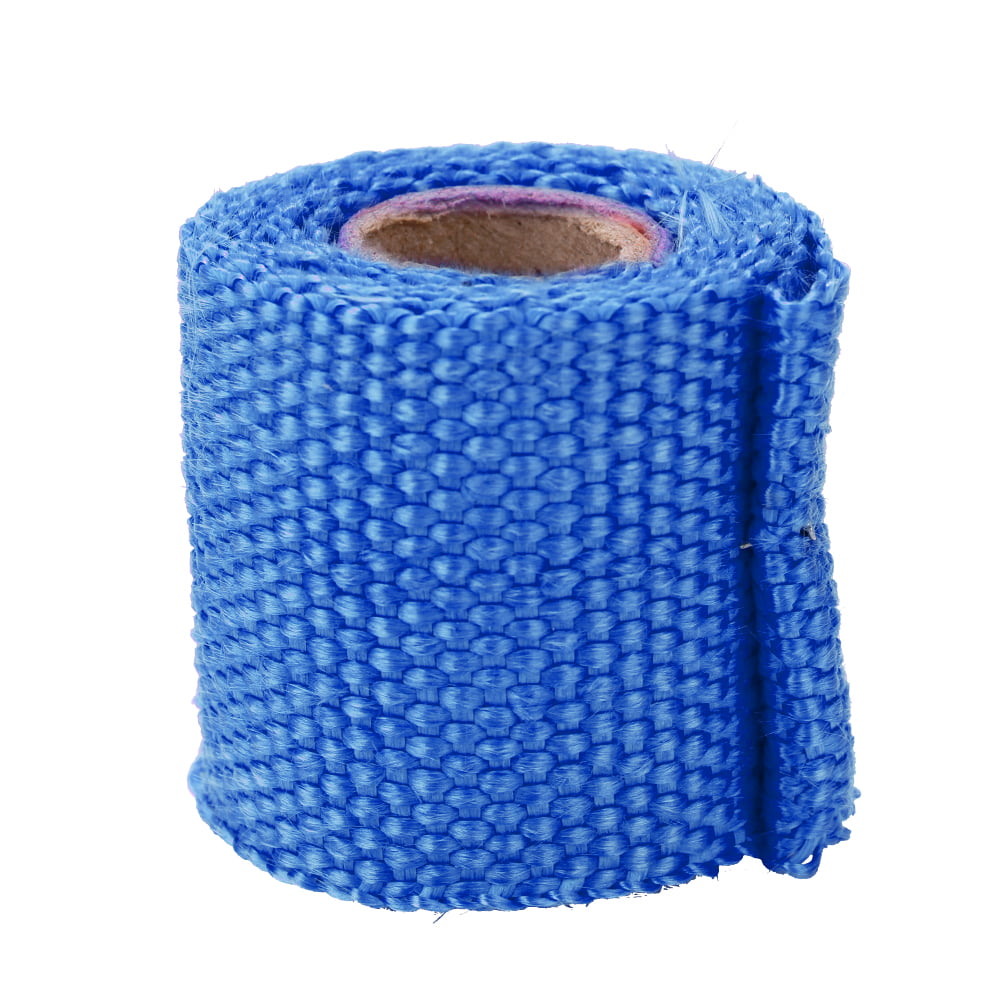 30m Fibreglass Heat Protection Tape 50mm Blue 800 ° C *** Heat Wrap Turbo Manifold 