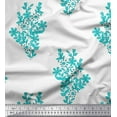 thumbnail image 1 of Soimoi Poly Georgette Fabric Leaves & Floral Block Fabric Prints by Yard 42 Inch Wide, 1 of 3
