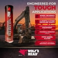 thumbnail image 2 of Wolf’s Head Red Grease NLGI #2 (836-88301-EA) Premium Tacky Red Grease for Long-Lasting Lubrication, High Temp Protection & Heavy Duty Wheel Bearing/Chassis Use Made in USA 14 oz Tube, 1 Single Tube, 2 of 5