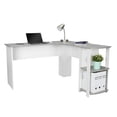thumbnail image 3 of Techni Office Solutions 53.5" Gray Durable L-Shaped Computer Desk, 3 of 9