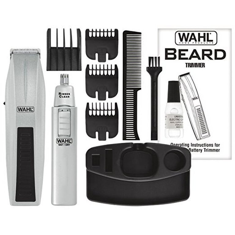 Wahl 4-Pack Hair Clippers- Mustache & Beard Battery Trimmer Kit