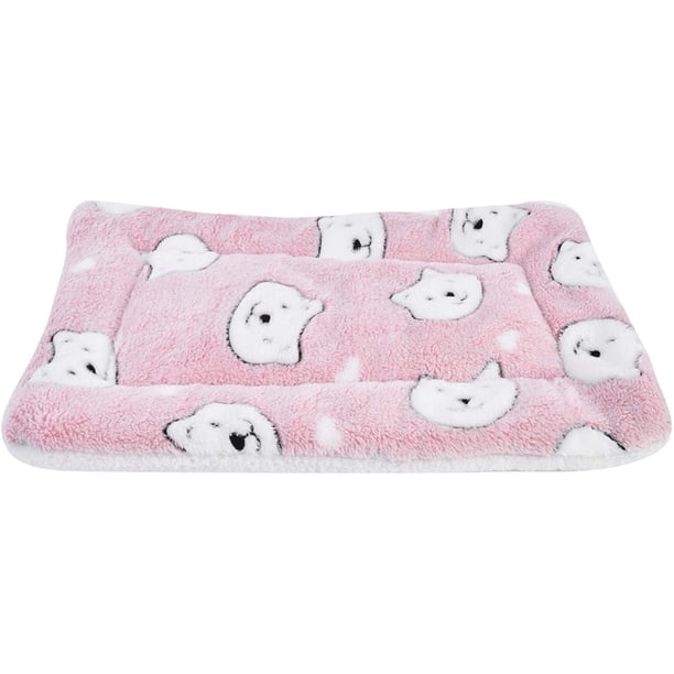 Manta gruesa de franela suave y cálida para perros y gatos, 49 x 62 cm, color rosa oso.