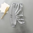 thumbnail image 2 of CPNG Infant Toddler Boys Daily Sweatpants Loose Wide Leg Sweat Pants Elastic High Waist Baggy Casual Joggers(Grey,9-10 Years), 2 of 9