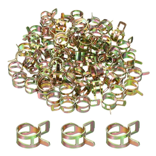 Uxcell ID 15mm 5/8inch Clips de manguera de combustible, abrazaderas de tubo, abrazadera de resorte, abrazadera de aire de baja presión, paquete de 20 (oro rosa), 5/8 pulgadas 70