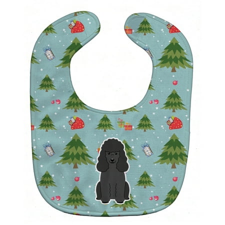 

Carolines Treasures BB4731BIB Christmas Poodle Black Baby Bib 10 x 13 multicolor