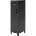 thumbnail image 2 of Pemberly Row 53.38"H 4 Shelf Metal Storage Locker Cabinet 3" Riser Legs Black, 2 of 4