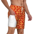 thumbnail image 3 of Balery A Big Hot Dog Mens Swim Trunks Swim Shorts for Men Quick Dry Inseam Beach Shorts with Compression Liner Pocket-Medium, 3 of 9