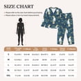 thumbnail image 4 of Pajama Sets for Women 2 Pcs, Cartoon Cute Cockatoo Plant Button Down Long Sleeve Sleepwear Lounge PJ Sets, 4 of 6
