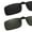 Black/Green, variant on TINHAO Polarized Clip-on Sunglasses Flip Up UV400 Protection Clip Rimless Sunglasses over Prescription Glasses
