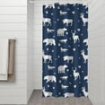 thumbnail image 2 of Dark Blue Christmas Animal Pattern Shower Curtain 36"x72" ,Bathroom Decorative Shower Curtains Set with 12 Hooks,Modern Waterproof Washable Shower Curtain, 2 of 6