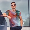 thumbnail image 4 of Fotbe Colorful Abstract Waves Camiseta Polo de Golf para Hombre con Estampado – Camisa Deportiva Transpirable con Cuello Abotonado-XX-Large, 4 of 6