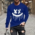 thumbnail image 2 of PNTUTB Men's Round Neck Fashion Print Comfortable Casual Long Sleeve Top for Fall/Winter, 2 of 5
