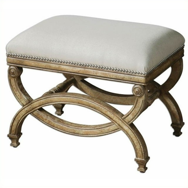 Uttermost Karline Banc en Lin Naturel Finition Amande Antique