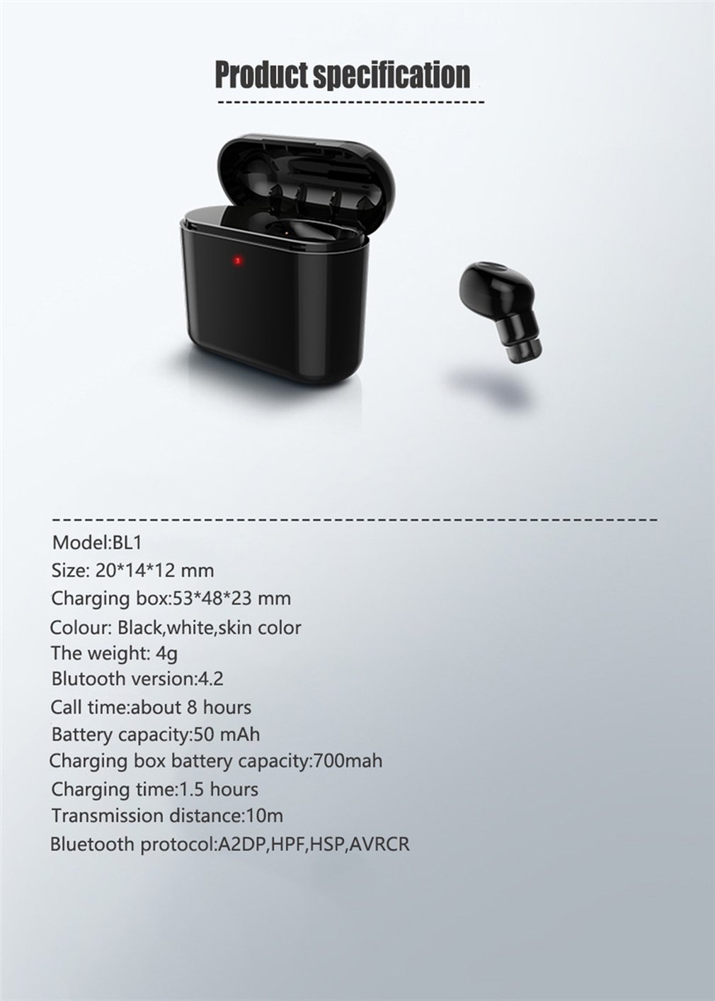 bl1 bluetooth earphone