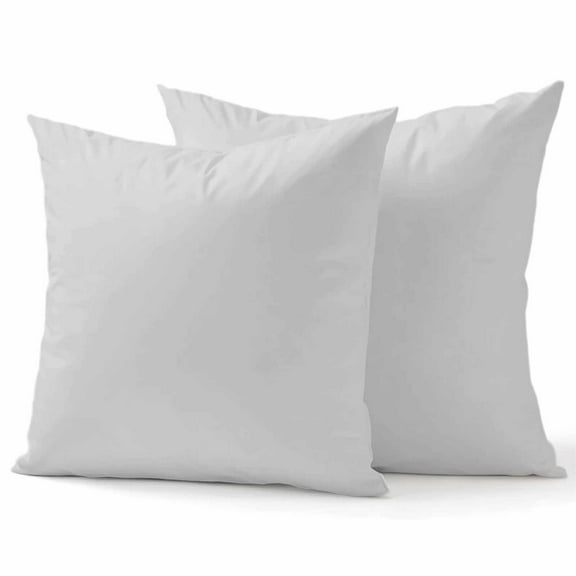 Decorative Throw Pillow Covers 16x16 Inch Set of 2 Solid Color Home Decor Pillow Cases for Couch, Light Grey Pearl Grey Cushion Case for Living Room Bedroom Bed Car Chair