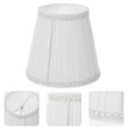 thumbnail image 6 of Cloth Lampshade Clip On Bulb Lampshade Replacement Linen Lampshade for Bedroom, Bedside Table Lamp, Wall Lamp(White), 6 of 9