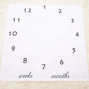 Triani Month Milestone Blankets Boys Monthly Milestone Polyester Cotton Blend Blanket (1 Count)