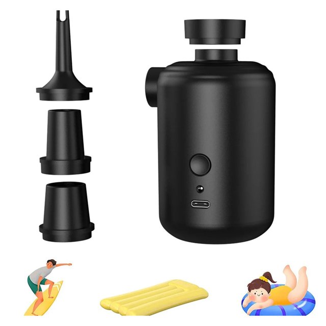 Pompe à Air Portable de Camping Extérieur Rechargeable à Double Usage pour Matelas Gonflable Électrique, Facile à Utiliser