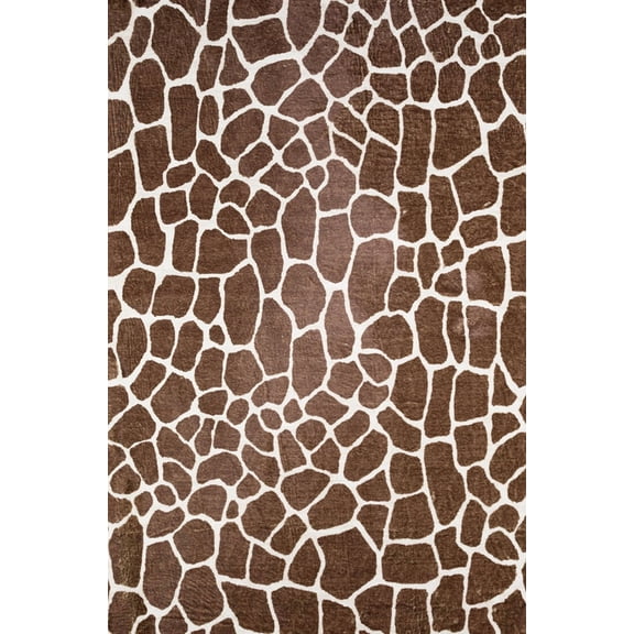 Dalyn Akina Area Rug AK4 Ak4 Chocolate Chocolate Giraffe Spots 5' x 7' 6" Rectangle