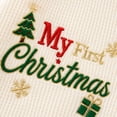 thumbnail image 6 of KJameas Baby Boys Girls Romper My First Christmas Text Ribbed, 6 of 9