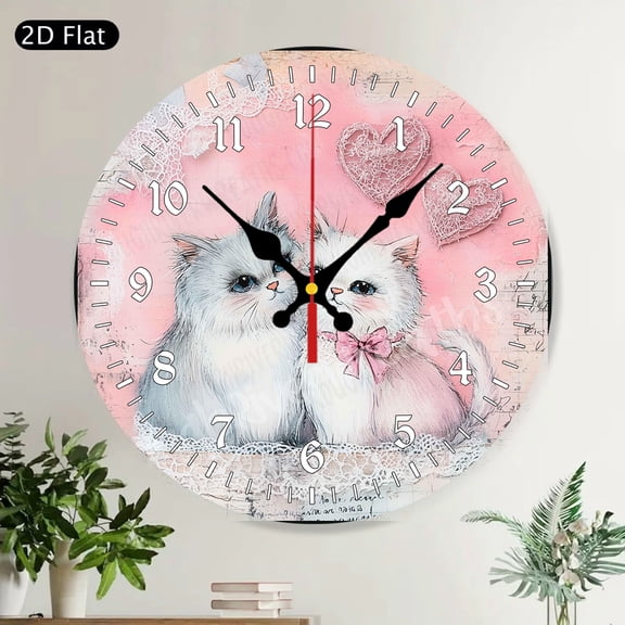 Happy Mother's Day Blue Jay Peony Floral Silent Round Wall Clock Gift for Mom Home Decor