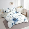 thumbnail image 3 of jejeloiu Country Floral 7-Piece Twin Bedding Sets,Natural Plant Bedding Comforter Set,White Blue Sheet Sets For Adults,Luxury Bedroom Decor Reversible, 3 of 8