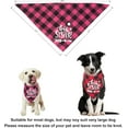 thumbnail image 3 of 2 Pack Big Sister Brother Dog Bandana Buffalo Plaid Triangle Dog Scarf Pregnancy Announcement Bandana for Small Medium Large Dogs Pets (Big Sister), 3 of 5