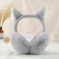 thumbnail image 4 of Orejeras plegables cálidas y frías de invierno para mujer, lindas orejeras de peluche de elfo, calentadores de orejas para estudiantes, 4 of 5