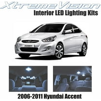 Xtremevision Interior LED for Hyundai Accent 2006-2011 3 Pieces Cool White Interior LED Kit   Installation Tool