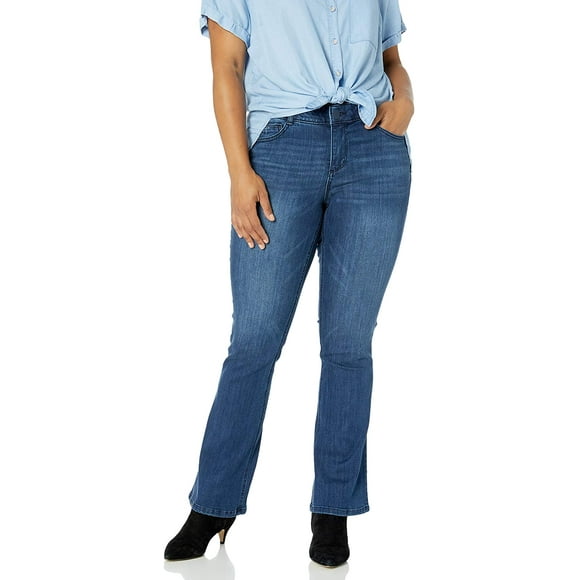 Democracy Womens Plus Size Ab Solution Itty Bitty Boot Jean