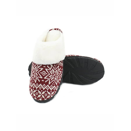 

Rotosw Unisex Slipper Warm Plush Slip On Memory Foam Home Casual Soft Flat Shoes