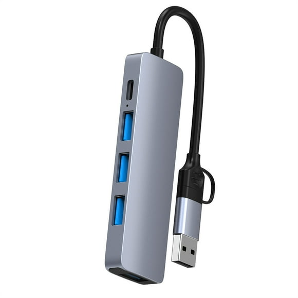 Seitruly 5 en 1 USB A/C Hub Accesorio de conexión de múltiples ranuras Dispositivo de transferencia de datos Teléfonos portátiles Adaptador Relojes inteligentes