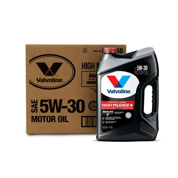 Aceite de motor Valvoline High Mileage, 150 K, SAE 5W-30, 5 L, caja de 3