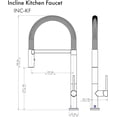 thumbnail image 3 of ZLINE Incline Kitchen Faucet in Polished Gold (INC-KF-PG), 3 of 3