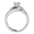 thumbnail image 3 of Aonejewelry 1 Carat Halo Round Diamond Rose Shape Engagement Ring In 14k White Gold, 3 of 4