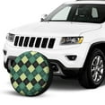 thumbnail image 2 of Kdxio Green Squares for Tire Cover Wheel Protectors Tyre Covers Weatherproof Wheel Covers Universal Fit for Trailer Rv SUV Truck Camper Travel Trailers 14 inch, 2 of 8