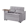 thumbnail image 5 of Holaki 47.2'' Convertible Sleeper Sofa Bed with Adjustable Backrest, Chaise Lounge, Side Table & USB/Type-C Ports – Stylish & Functional Addition to Any Living Room (Fashion Grey), 5 of 9