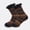 Navy/Brown, variant on Men Sherpa Lined Slipper Socks, Vintage Ethnic Geometric Knit Non Slip Gripper Winter Warm Sock
