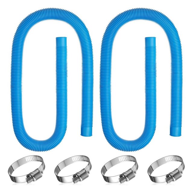 2 Pack Pool Hoses for Above Ground Pools, 1.25In Diameter 59In Long Filter Pump Hose Compatible with Pump Model 607, 637