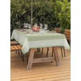 thumbnail image 4 of 60x102 Inch Outdoor Tablecloth with Umbrella Hole Zipper Rectangle Sage Green Greek Key Rectangular Tablecloths Outside Waterproof Geometric Greece Ancient Farmhouse Geo Patio Table Cover for Picnic, 4 of 8