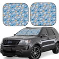 thumbnail image 6 of Kdxio Cute Chickens And Flowers Print 2-Piece Sun Shade Front Windshield - Foldable Car Front Window Sunshades For Most Sedans Suv Truck, 6 of 6