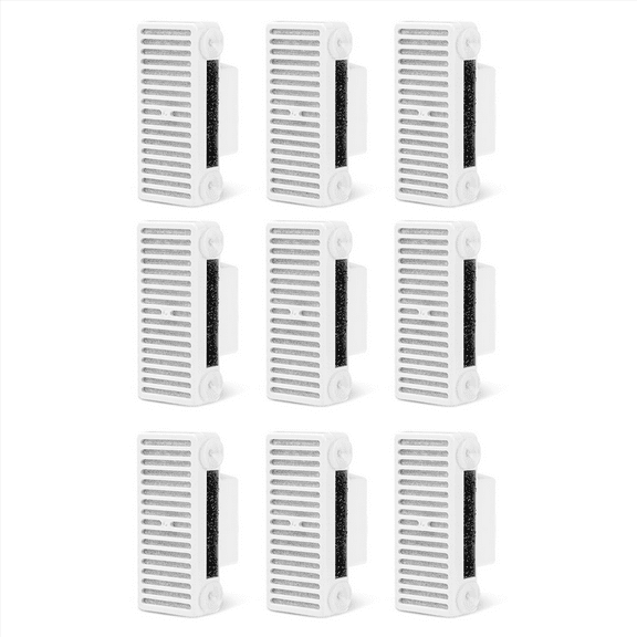 9X T-Shaped Filters Pet Water Fountain Filter Refill for Mini and Swan Pet Drinking Fountain A,9 x Filter,White