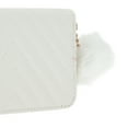 thumbnail image 5 of Unique Bargains 1 Pc Coin Purse Wallet Portable Diagonal Stitching And Plush Balls Coin Purse Pouch White, 5 of 5