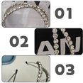 thumbnail image 3 of 1 Uds. Diadema decorativa con diamantes de imitación de aleación vintage cruzada recortada, 3 of 7