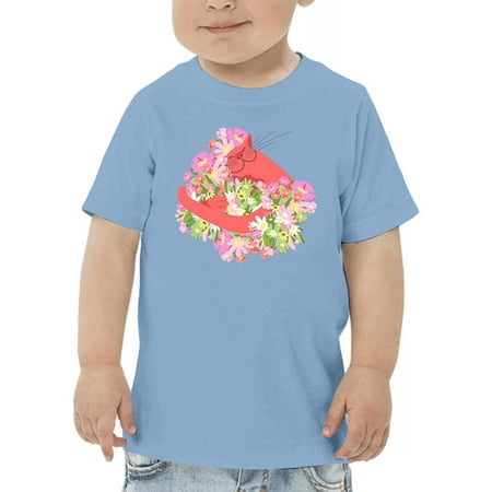 

Cute Pink Cat W Flowers T-Shirt Toddler -Image by Shutterstock 3 Toddler