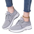 thumbnail image 4 of Sewkxo Womens Running Shoes Slip-on Walking Tennis Sneakers Lightweight Breathable Casual Soft Sole Mesh Workout Sports Shoes,Light Gray 39, 4 of 4