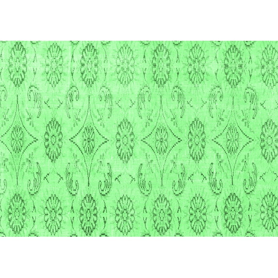 Ahgly Company Indoor Rectangle Persian Emerald Green Traditional Area Rugs, 7' x 9'