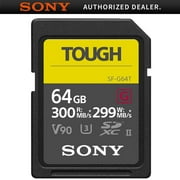 Sony 64gb Sf-g Series Tough Uhs-ii Sdxc Memory Card 300/299mb/s Speed Sf-g64t